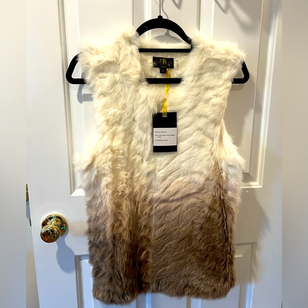 100% real Rabbit fur vest